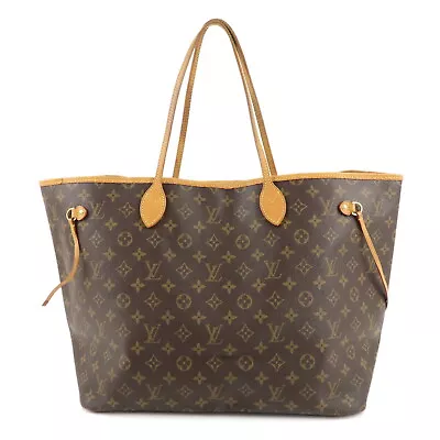 Authentic Louis Vuitton Monogram Neverfull GM Tote Bag Brown M40157 Used F/S • $1455