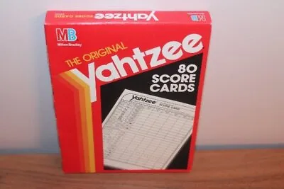 Original Yahtzee Score Pads 80 Score Cards 1991 New Sealed • $11.99