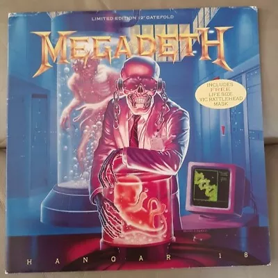 Megadeth - Hangar 18 - 1991 12  Vinyl & Gatefold Sleeve - Complete With Vic Mask • £22.99