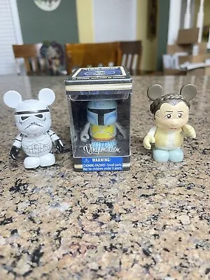 Disney Vinylmation Star Wars Holiday Special Boba Fett Storm Trooper Leia • $59
