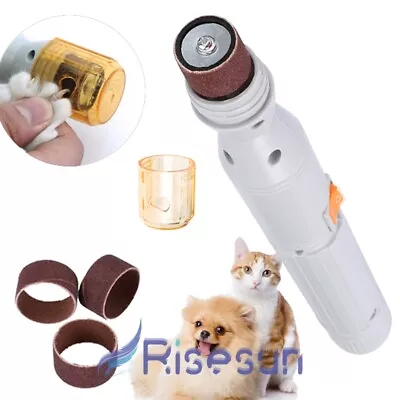 Electric Dog Cat Nail Grinder Pets Toes Trimmer Battery Operated Claw Clipper • $10.59