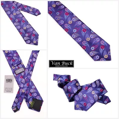 Bnwt Van Buck Platinum Tie 'floral Blast'  Ltd Edition Of Just 100 Ultra Rare • £54.50