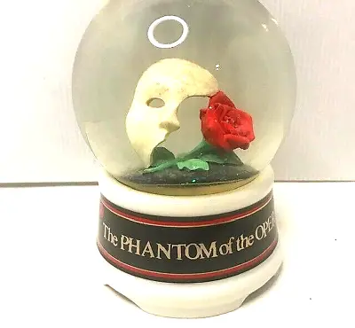 1986 Enesco Phantom Of The Opera Snow Globe Music Box 'The Music Of The Night' • $57.51