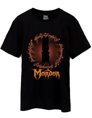 The Lord Of The Rings Mens T-Shirt Evil Mordor Movie Black Top • £16.99