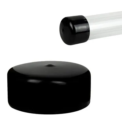 Black Vinyl Rubber Flexible Round Tube Tubing Pipe End Cover Caps • $8.48