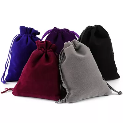 25-100 Velvet Drawstring Pouch Jewelry Baggie Ring Party Wedding Gift Bag Set • $7.99