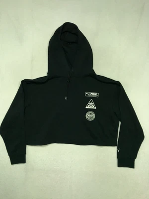 $18 • Buy Puma Crop Black Size L Long Sleeve Pullover Womens Hoodie Jumper