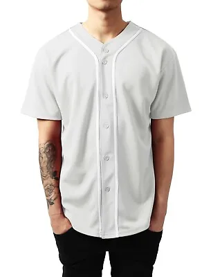 Mens Baseball Jersey Raglan Plain T Shirt Team Uniform Solid Hipster Button Tee • $24.99