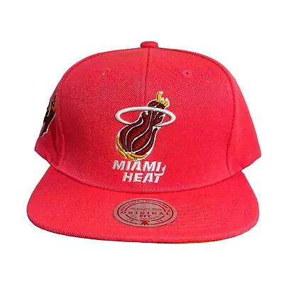 Mitchell & Ness Miami Heat NBA Bright Colors Snapback Orange UV Hat Cap - OSFM • $31.96