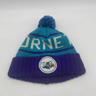 Mitchell And Ness NBA Charlotte Hornets Knit Beanie W/ Pom • $13.45