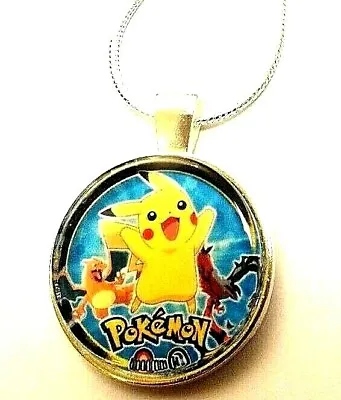 £6.50 • Buy Pokemon Picachu Pendant  Photo Chain Necklace Gift Box Birthday Party Gameing