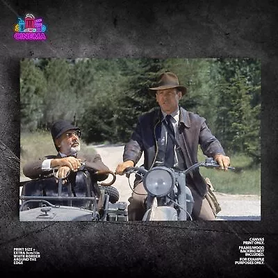 $54.95 • Buy Indiana Jones Last Crusade Poster Canvas Harrison Ford Movie Still Wall Print 