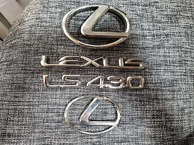 $65 • Buy 2001 - 2006 Lexus LS430 Front And Rear CHROME Emblem Logo Badge Set Of 4 Emblems