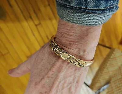 Antique Victorian Gold Filled Bangle Bracelet • $110
