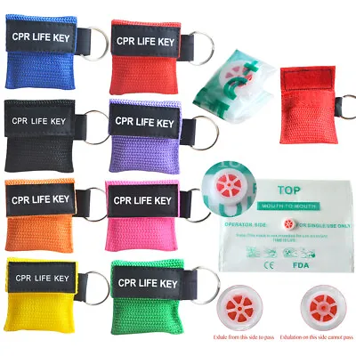 10pcs Keychain Resuscitation CPR Mask First Aid Training CPR Face Shield • $16.45