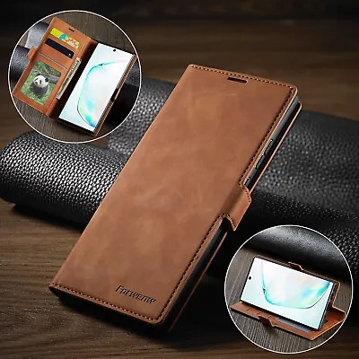 Leather Flip Case For Samsung Galaxy Note9 10Plus 20 Ultra Magnetic Wallet Cover • £6.45