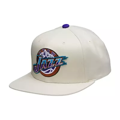 Mitchell & Ness NBA Utah Jazz Hardwood Classics Cap Hat Off White Cream • $22.97