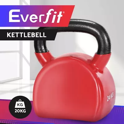 Everfit 24kg Kettlebell Set Weightlifting Bench Dumbbells Kettle Bell Gym Home • $87.95