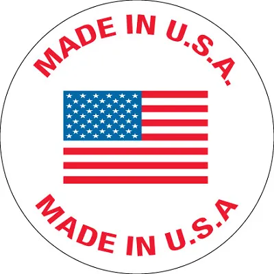  Made In USA  Circular Labels - 1-Inch Diameter - Roll Of 500 Stickers • $28.07