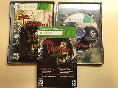 Dead Island Riptide Steelbook With Game & DLC Microsoft Xbox 360 Zombies Action • $12.49