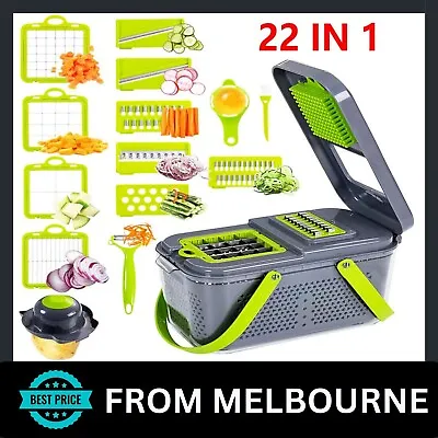 Fruit Vegetable Slicer Dicer Mandoline Julienne Food Chopper Cutter Peeler 22in1 • $45.76