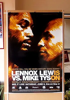 MIKE TYSON Vs. LENNOX LEWIS : Original HBO CCTV Boxing Fight Poster 30D • $105.79