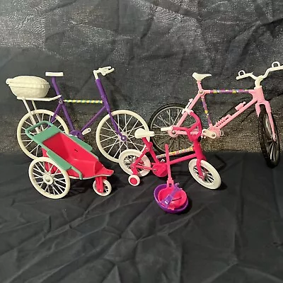 Lot Vintage Barbie Bikes And Stroller • $10
