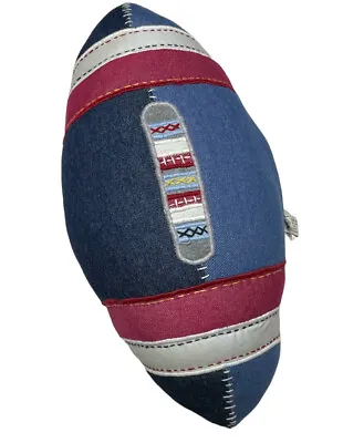 $12.99 • Buy Pottery Barn Kids Football Pillow Accent Sports Cushion Red & Blue 18 Inches PBK