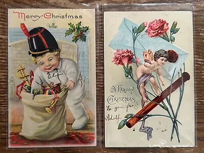 Lot Of Antique Postcards Victorian Early 1900s Vintage Christmas Embossed • $10