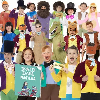 Licensed Roald Dahl Fancy Dress Kids Costumes Boys Girl World Book Day Character • £15.49