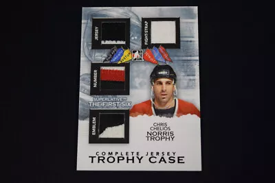 Chris Chelios 2013 ITG Superlative The First Six Complete Jersey Trophy Case /9 • $29.99