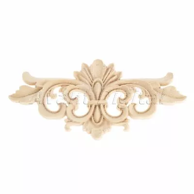 $3.68 • Buy Wood Carved Corner Decal Onlay Applique Floral Home Furniture Decorative Craft