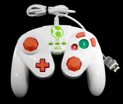 PDP - Nintendo Wii Green/White Yoshi Wired Fight Pad GameCube Controller • $44.95