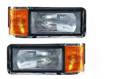 Mack Ch Series Ch612 Ch613 1990-2006 Pair Set Headlights Head Lights Front Lamps • $298.99