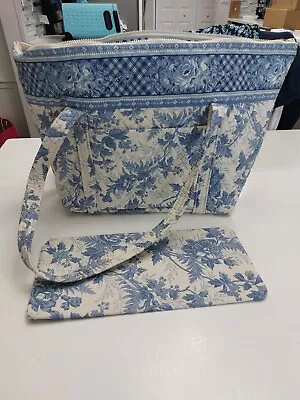 Vera Bradley Vintage Miller Tote Bag Blue Toile • $110