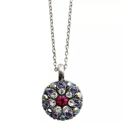 MARIANA Guardian Angel FUCHSIA PURPLE Reversible Crystal Pendant Chain Necklace • $74