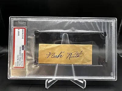 1920’s Playing Days Babe Ruth Autograph PSA 9 • $13500