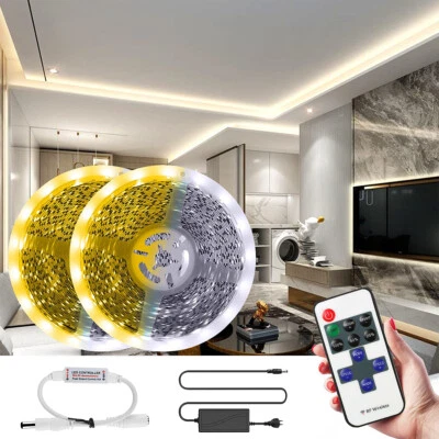 $84.29 • Buy LED Strip Light 5630 Waterproof Warmwhite White 5M 10M 20M RF Controller Adapter