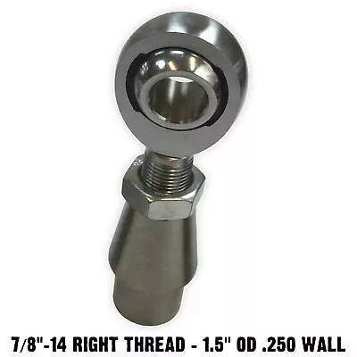 Rod End Kit 7/8  Chromoly PTFE Heim Joint & Bung 1.5  OD .250  Wall Tube RIGHT • $36.99