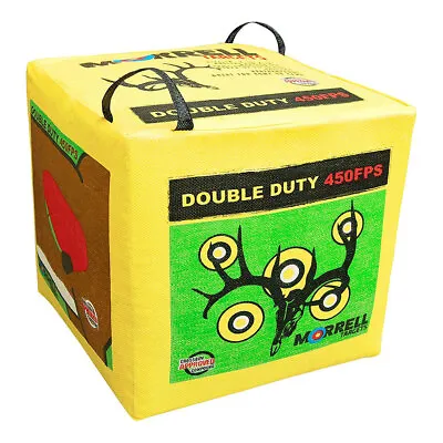 Morrell Double Duty 450 FPS 4 Sided Cube Field Point Archery Bag Target Yellow • $67.91