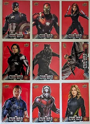 2016 Upper Deck Captain America Civil War Walmart Exclusive Red 50 Card Set • $9.99