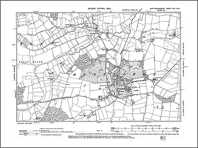 Ossington Moorhouse Old Map Nottinghamshire 1900: 25NW Repro • £18.99