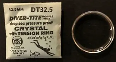 DIVER-TITE Watch Crystal With Tension Ring NEW Select Your Size 28.0mm To 33.8mm • $9.95