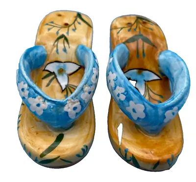 Very Nice Blue Slippers/Sandals Salt & Pepper Shakers • £9.64