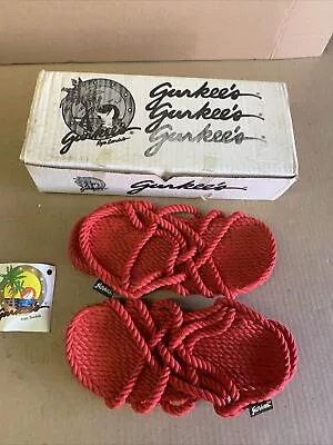 Gurkees Handmade Women's Braided Rope Sandals Flip Flops Size Roughly 7.5 • $25