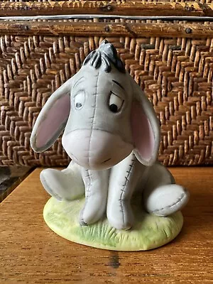 Cute Disney Eeyore Porcelain Figurine With Pink Bow In Tail • £10