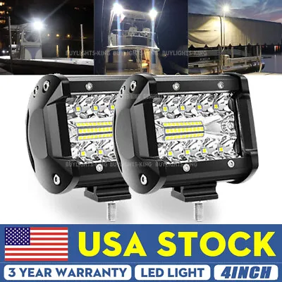 120W 4inch Waterproof Spreader LED Deck/Marine Lights White For Boat Spot Light • $19.99