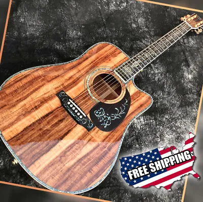 Acoustic Guitar Ebony Fingerboard Professional Solid 41 Inches Style Koa Wood • $658.01