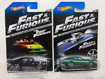 Hot Wheels 2012 Fast & Furious 1/8 '70 Dodge Charger R/T & 2013 72 Ford Torino • $1