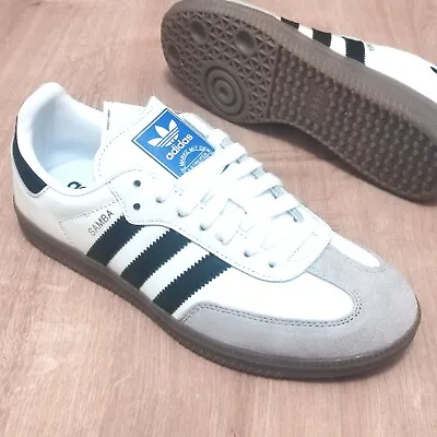 Adidas Samba OG Mens Originals Shoes Trainers Uk Size 5 - 12  B75806 White Black • £64.98